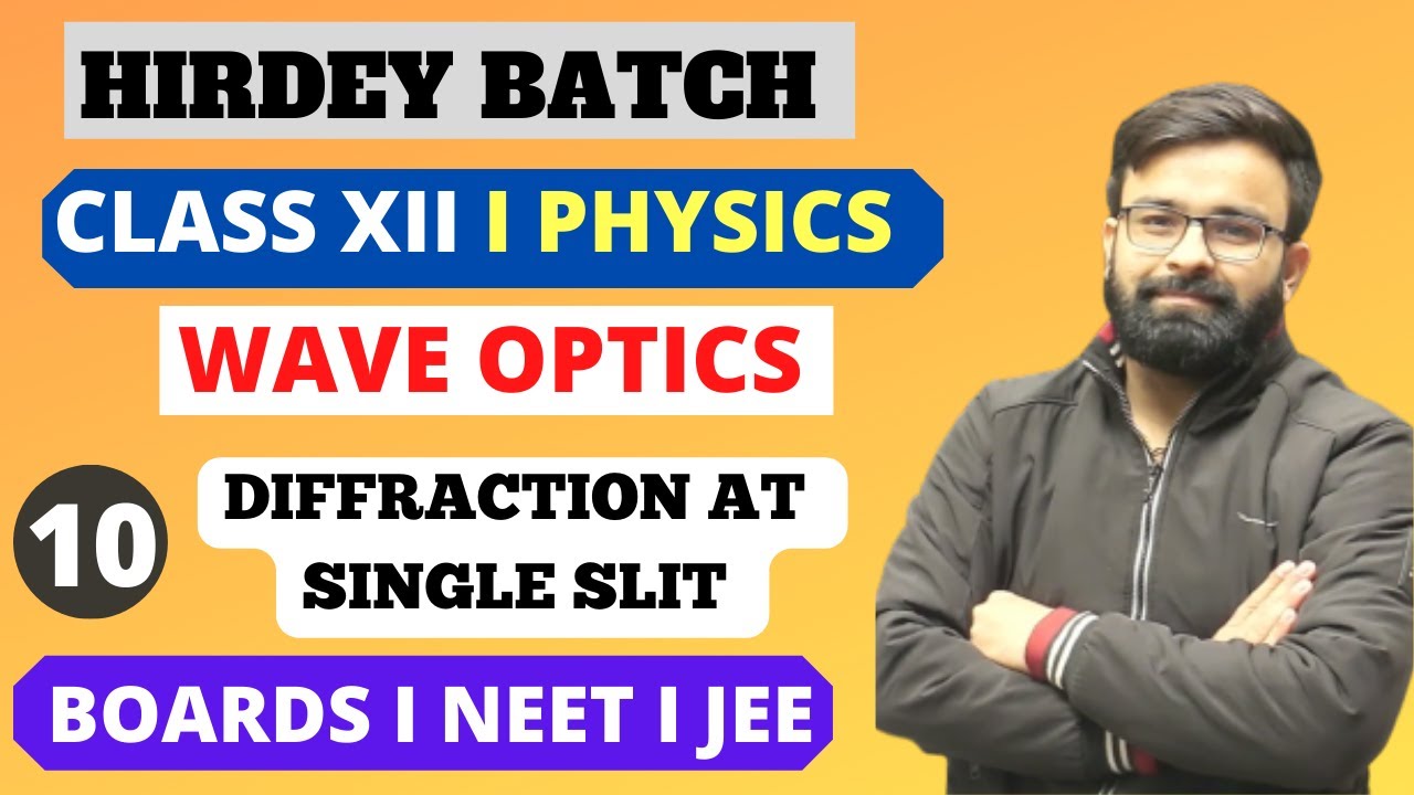 Diffraction at a Single Slit I Position of Maxima and Minima I Wave Optics Class 12th Physics