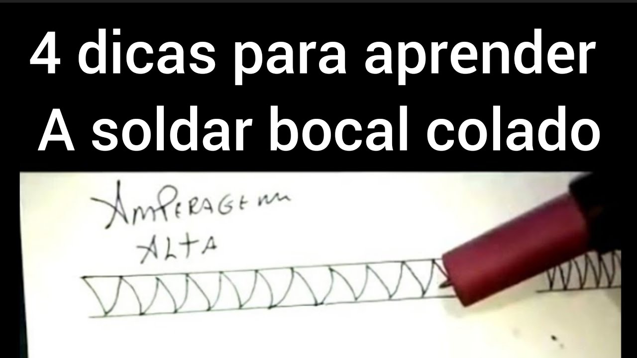 soldar tig, bocal colado e em amperagens diferentes