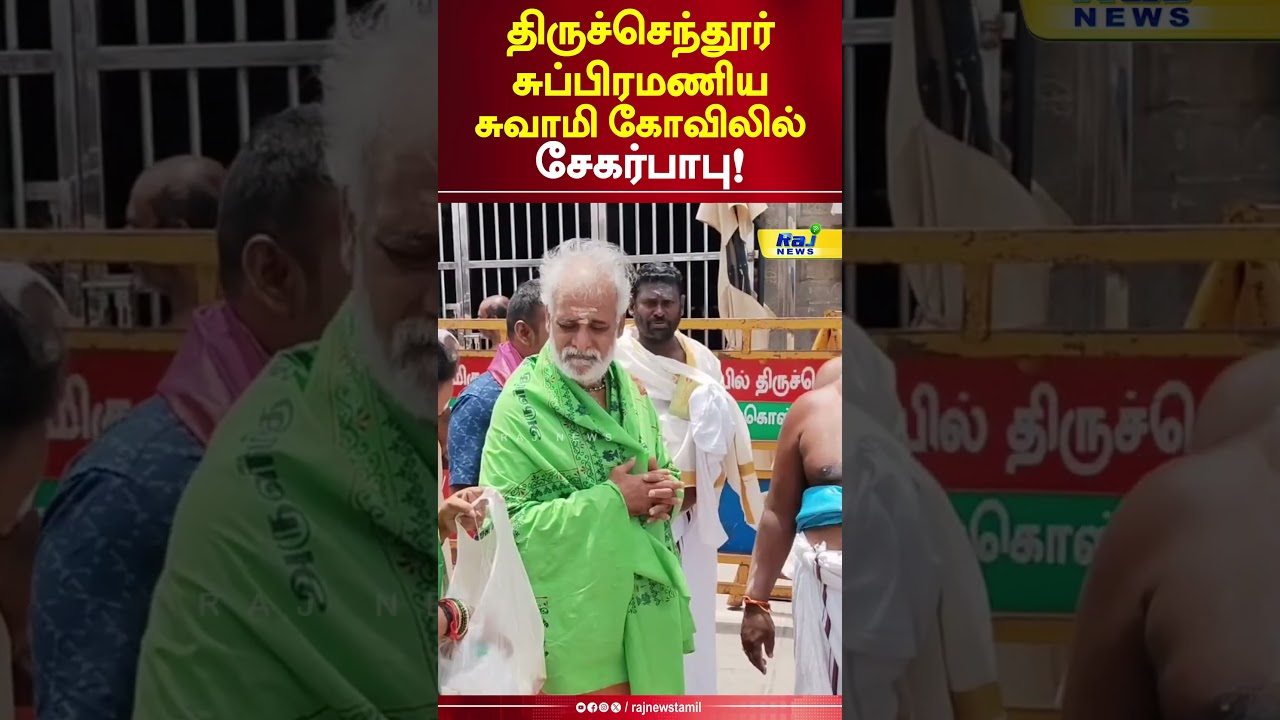 திருச்செந்தூர் சுப்பிரமணிய சுவாமி கோவிலில் சேகர்பாபு! #sekarbabu #dmk #tiruchendur #murugantemple