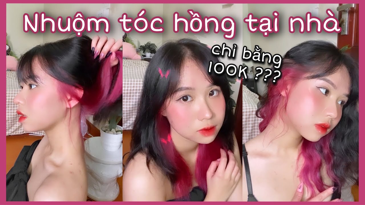 TỰ NHUỘM TÓC HỒNG ĐEN BLACKPINK TẠI NHÀ bằng thuốc nhuộm mua trên shopee và cái kết 😍💇🏻‍♀️