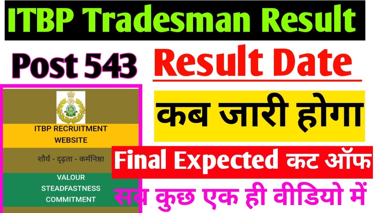 ITBP Tradesman Result 2023 | itbp Tradesman cut off 2023 | itbp Tradesman cut off #itbptradesman