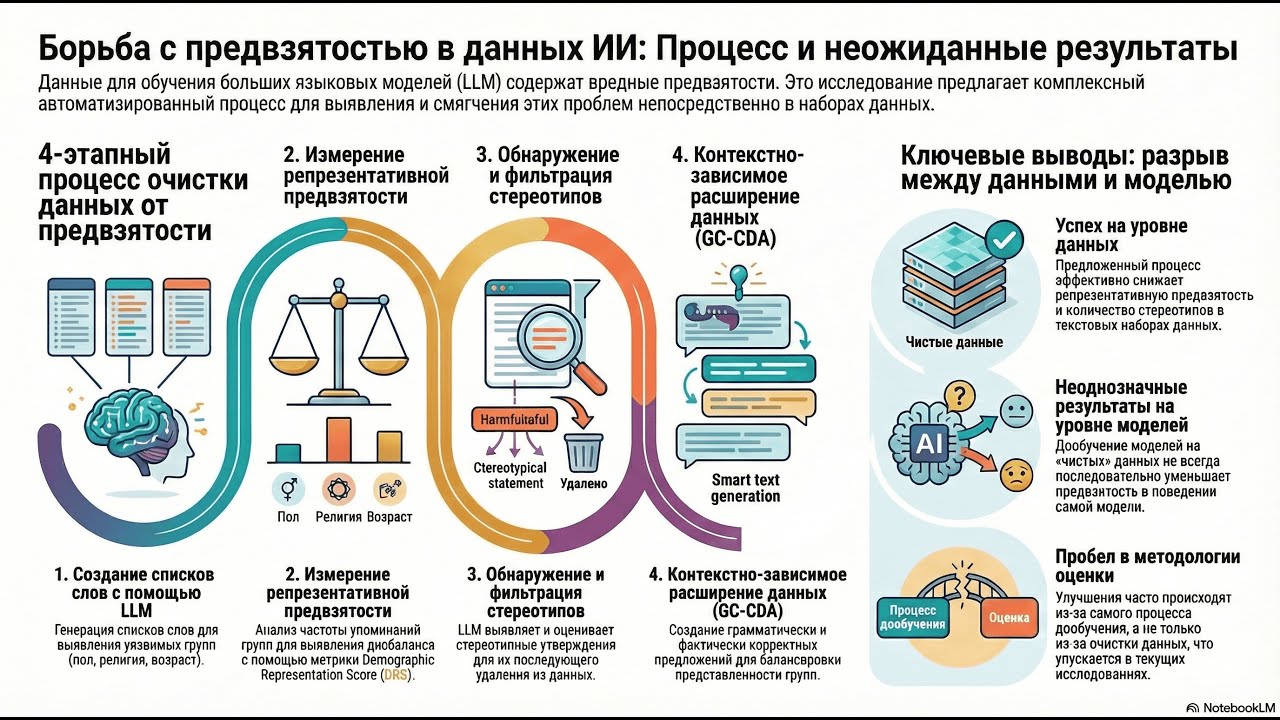 Выявление и устранение предвзятости текстовых данных &mdash; расширяемый конвейер с экспериментальной о...