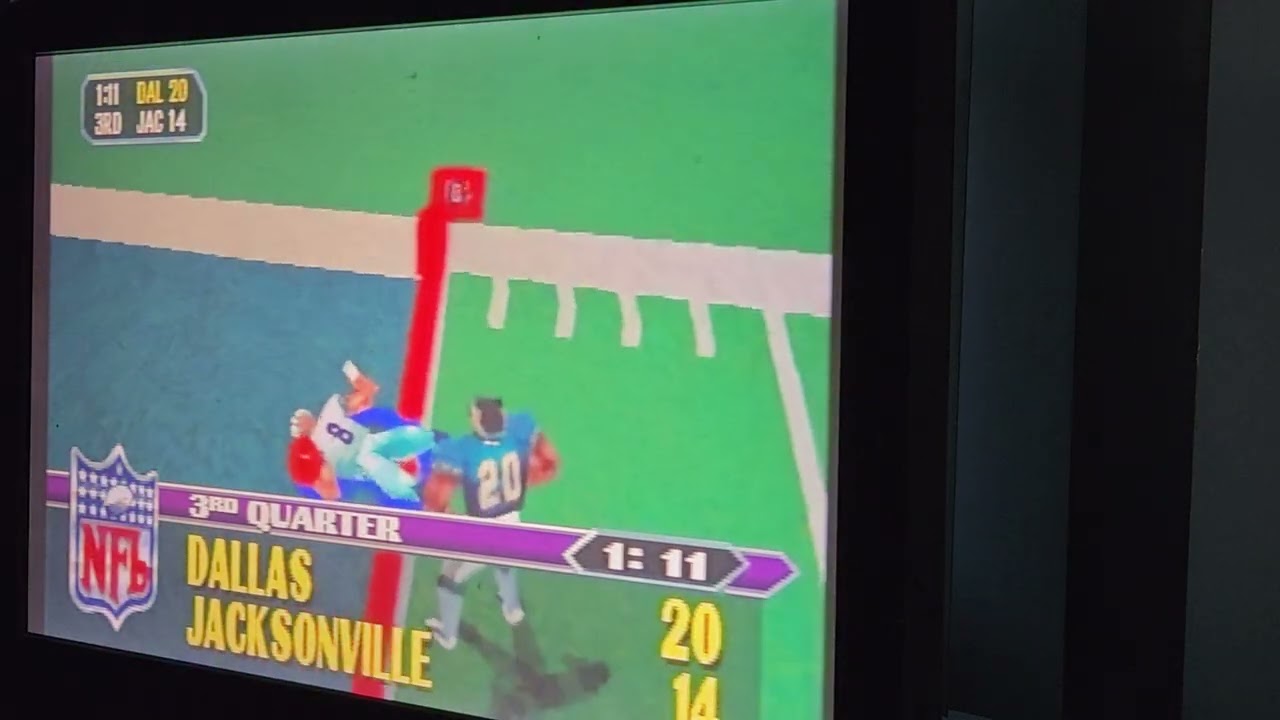 Dallas vs Jaguars AGAIN. NFL BLITZ FOR THE PS1. Please watch & subscribe & 👍 thx. Share my channel.
