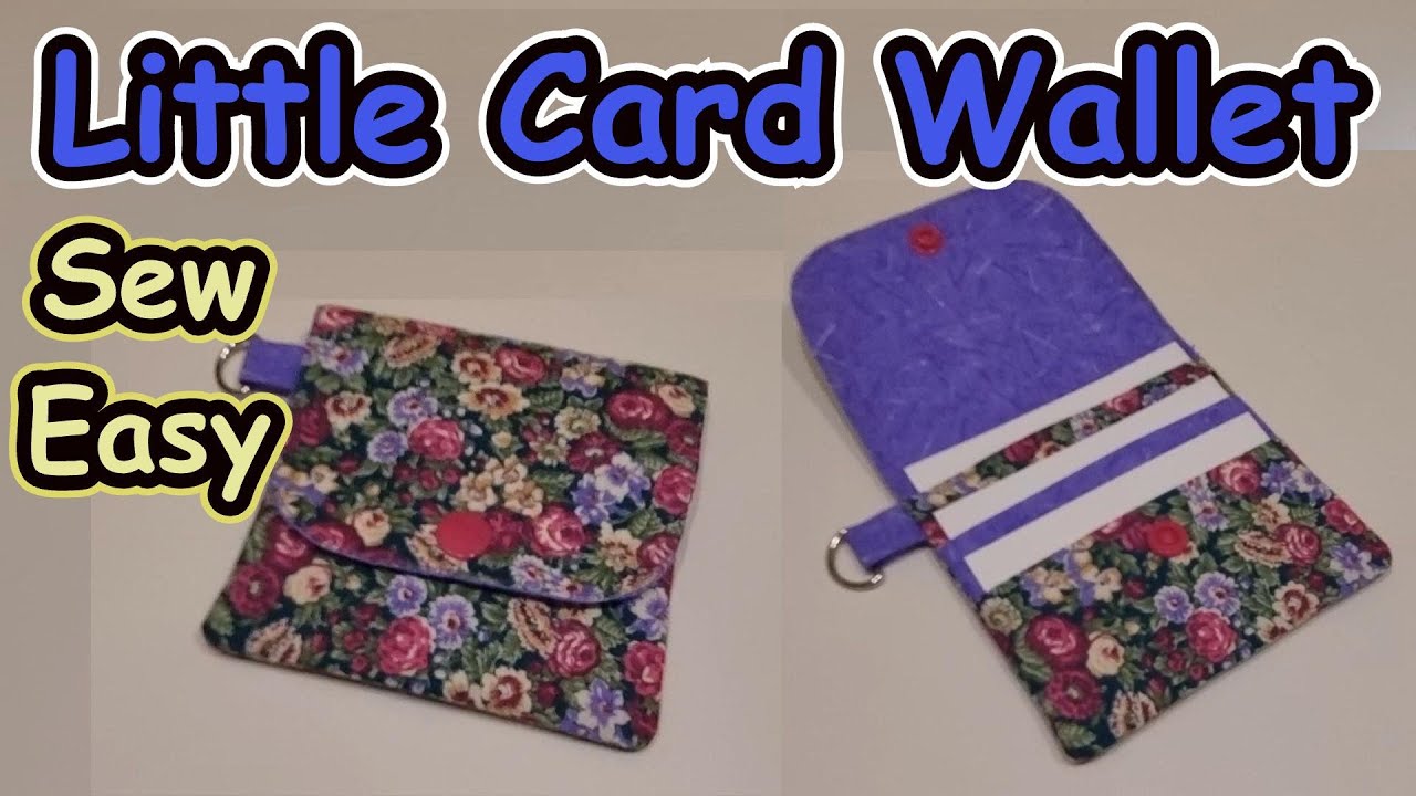How to sew a cute little card wallet folding card holder scrap buster project for beginners to sew