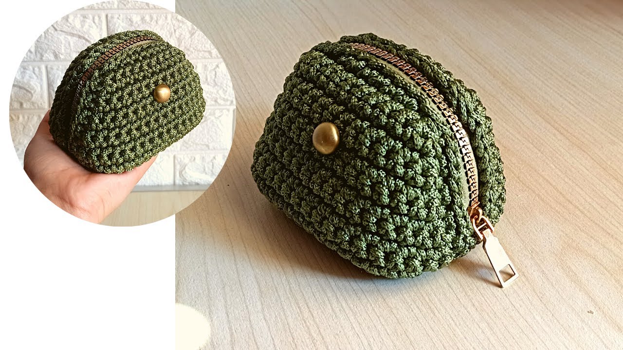 Новый кошелек для монет easy crochet для начинающих