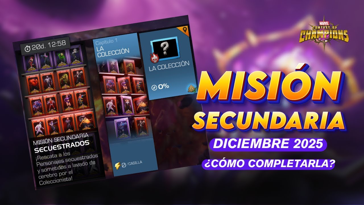 ¡MISIÓN SECUNDARIA DICIEMBRE 2025 MCOC! ¿CÓMO JUGARLA?