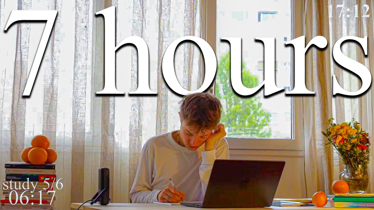 LIVE | 7-HOUR study with me 📚⛈️ rain sounds & pomodoro timer 60 & 10