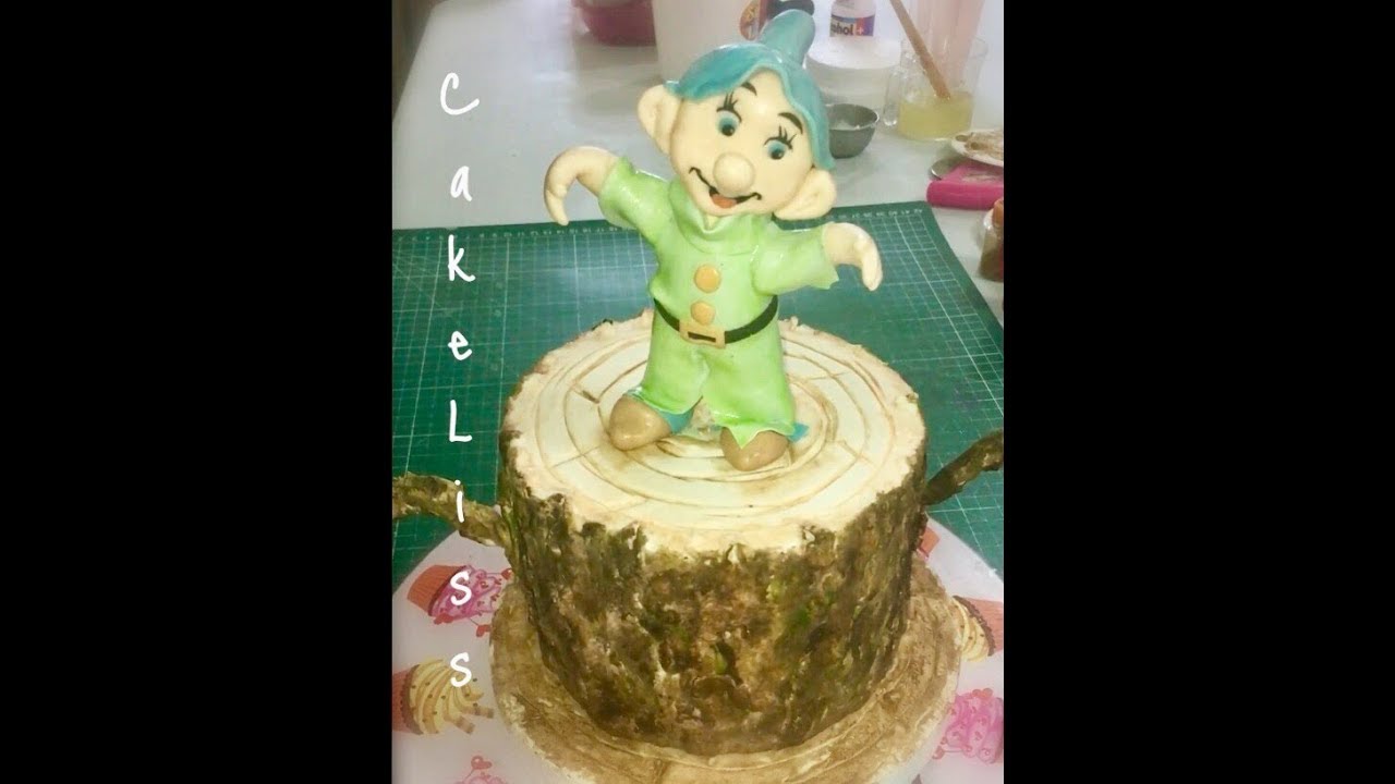 Textura de tronco en fondant