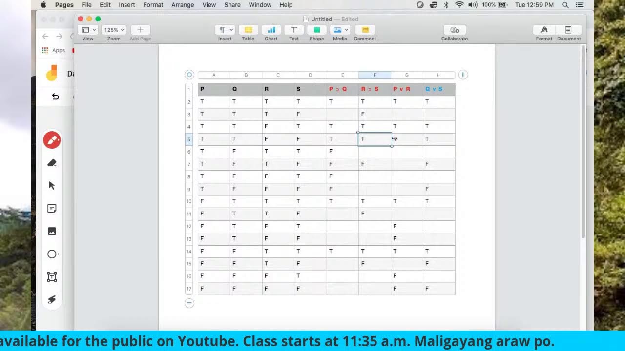 Day 10 THV8:  Logical Constants, Truth Tables and Rules of Inference