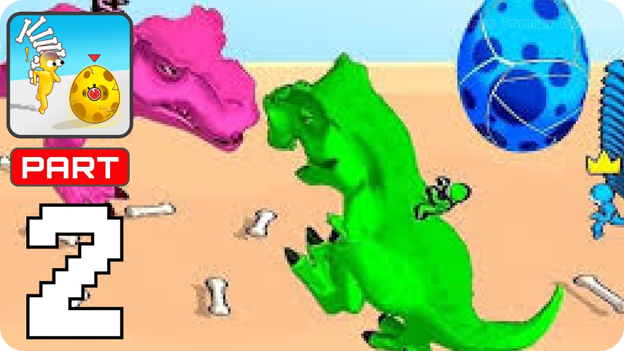 Dino Chaos: Crazy Race 🦖🦕🦅🦎🌴All Levels Gameplay Walkthrough Max Level Ep 002 (iOS, Android)