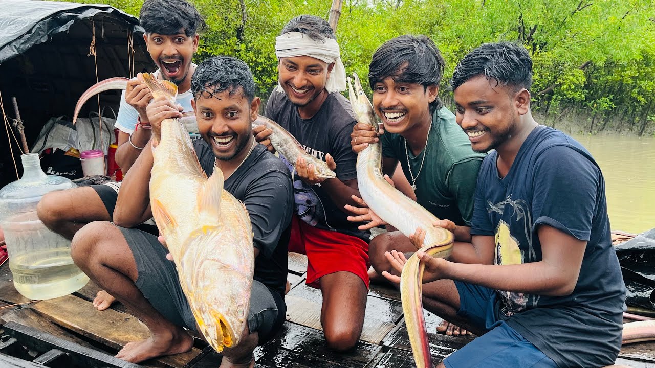 ঝড় বৃষ্টি মাথায় নিয়ে মাতলা নদীতে বরশি দিয়ে বিশাল আকারের ভোলা মাছ পেলাম!!! Part-1