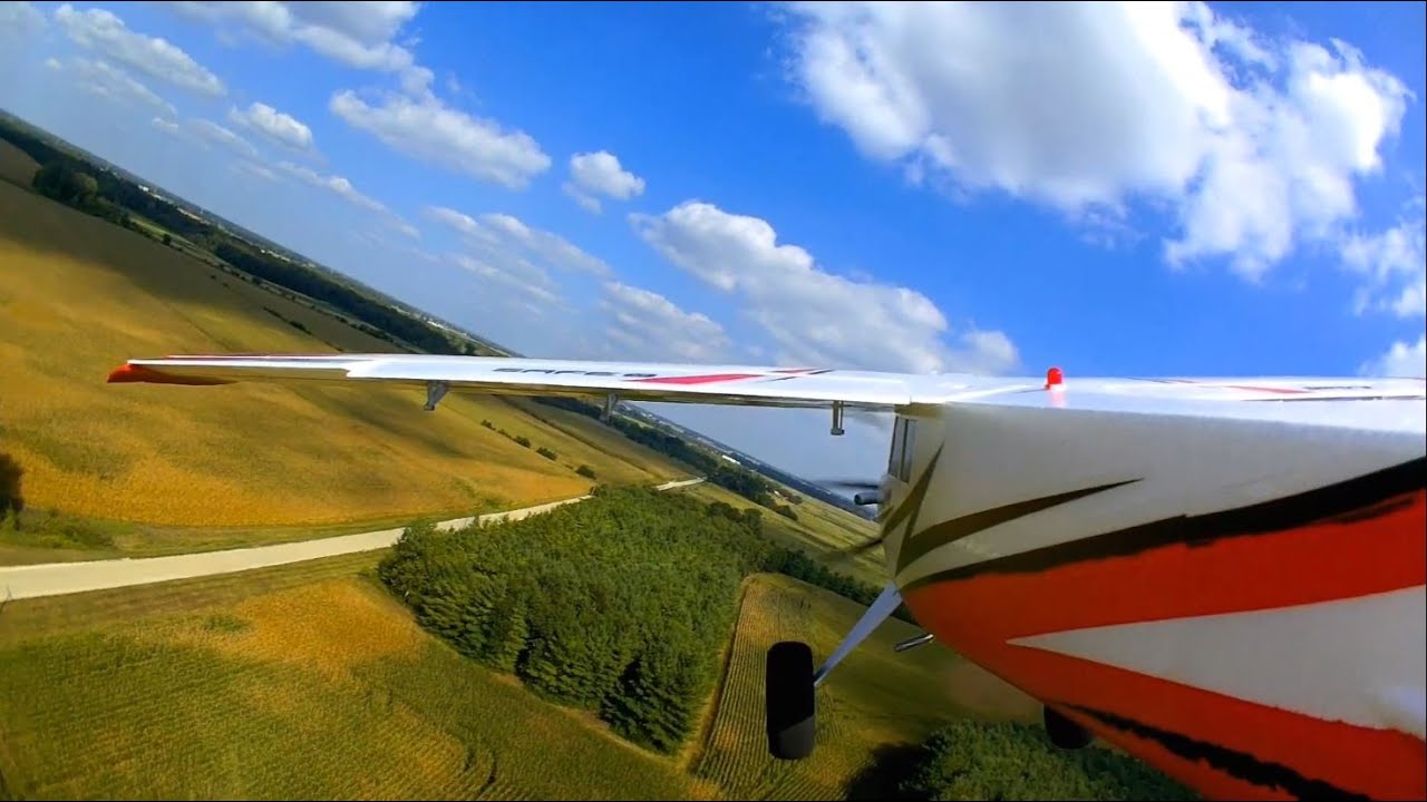 E flite Turbo Timber Evolution 1.5m Maiden Flight Tail Cam