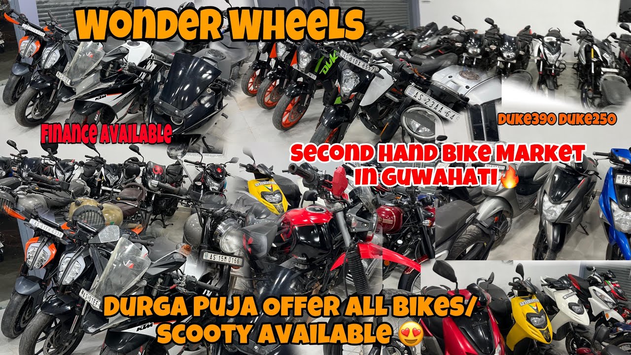 Second hand bike Market in Guwahati 🏍||duke 390|| wonder wheels new collection ||puja offer||ktm