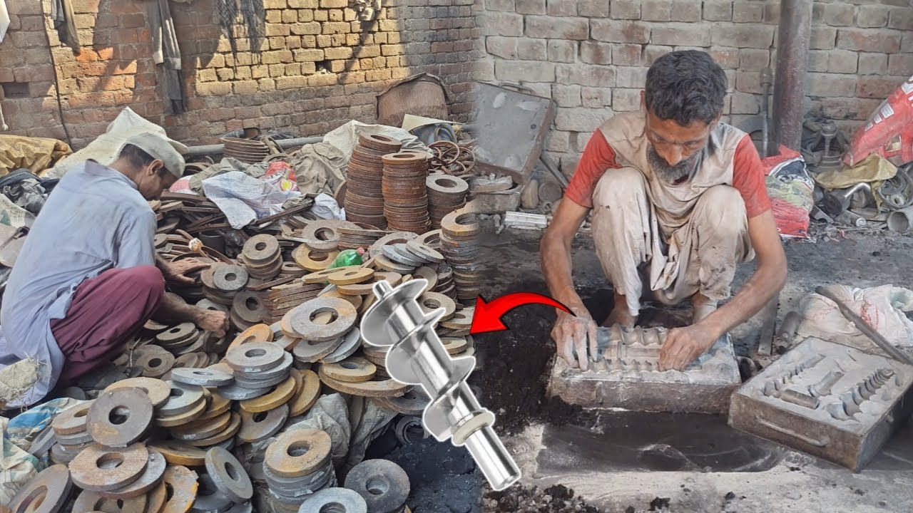 Process of Making Sharp Meat Cutter Blade | Manufacturing of Meat Mincer Machine Spiral Meat Rod