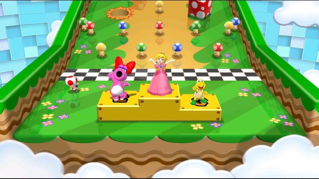 Mario Party 9 Garden Battle - Peach vs Koopa vs Birdo vs Toad | Mario Gaming #8