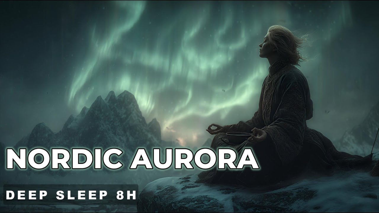 8 Hours of Frozen Nordic Peaks | 432 Hz Aurora Sleep Music for Deep Rest