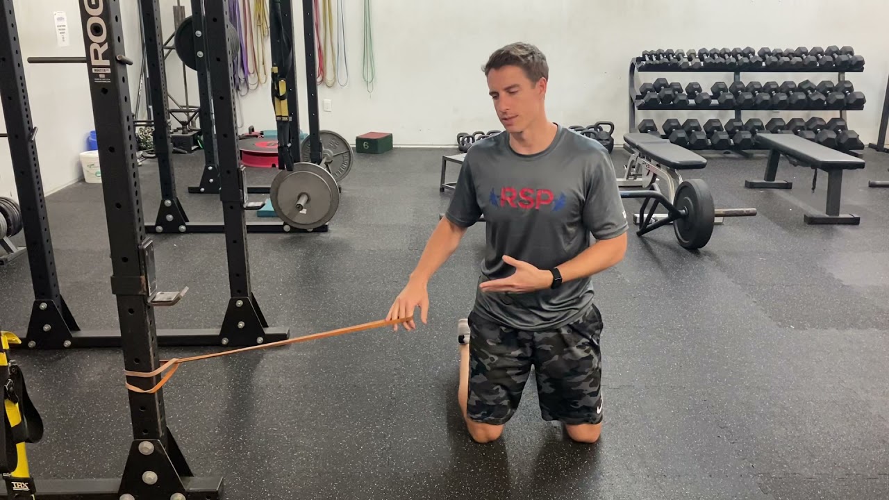 Band Push Up Position Reach Through