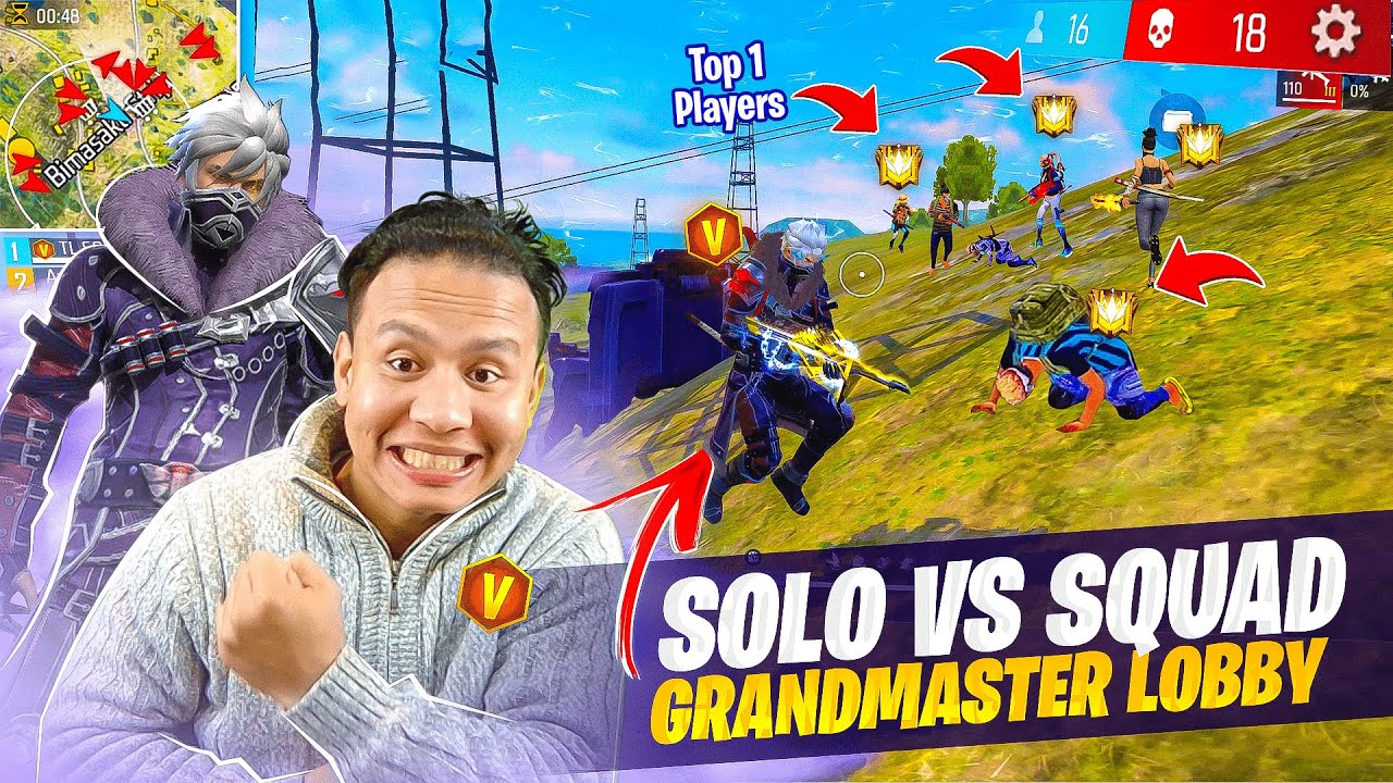 Solo Rule in Bimasakti 😎 40 Grandmaster Squad Alive in Last Circle 😱 Tonde Insane 1 vs 4 Gameplay