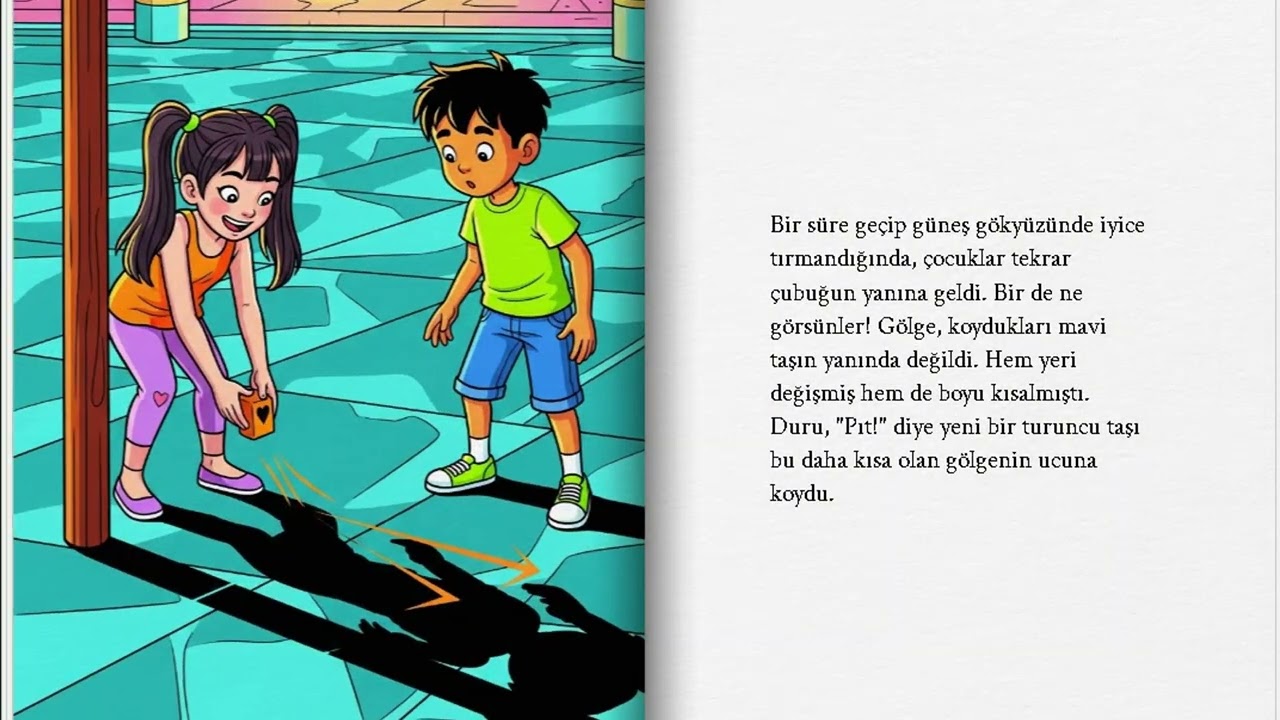 Neon Mahalle'nin Gölge Saati Turkish çocuk hikayesi çocuklar için eğlenceli bilim