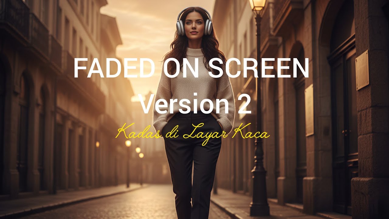 FADED ON SCREEN Versi 2 music that's pleasant to listen to makes the heart follow the rhythm lyrics 