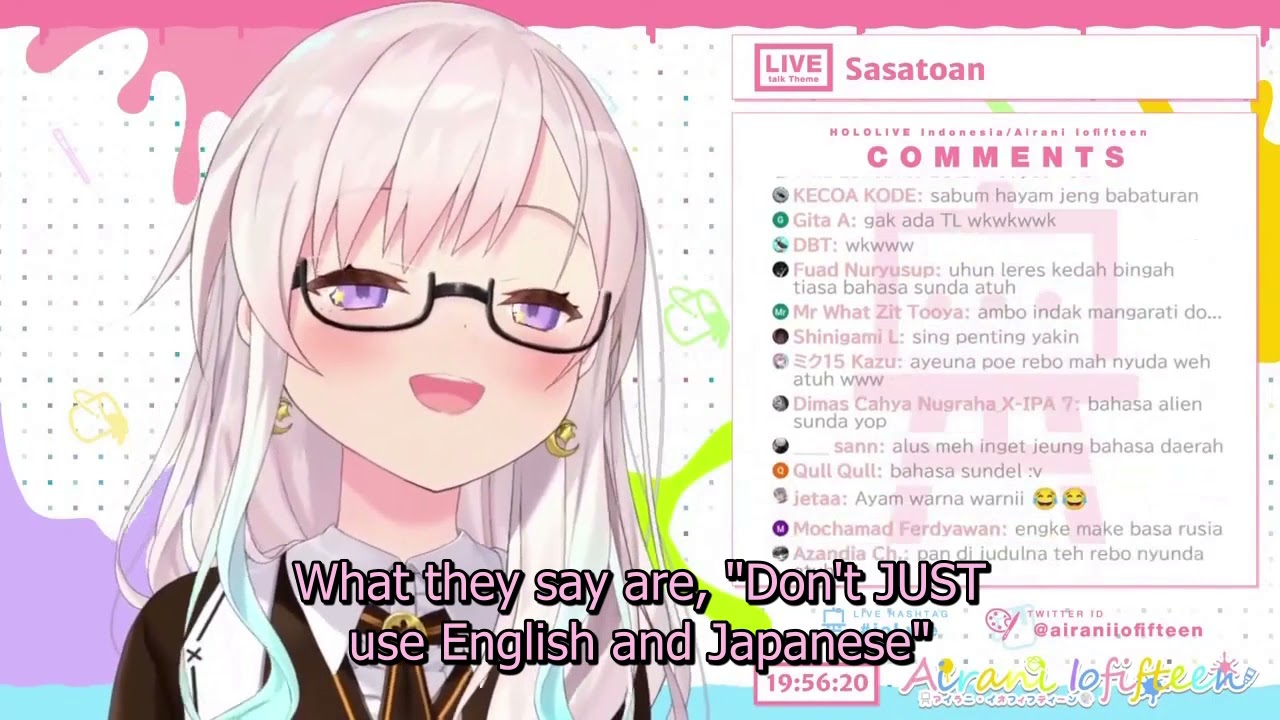 Why Iofi use Sundanese on her streams