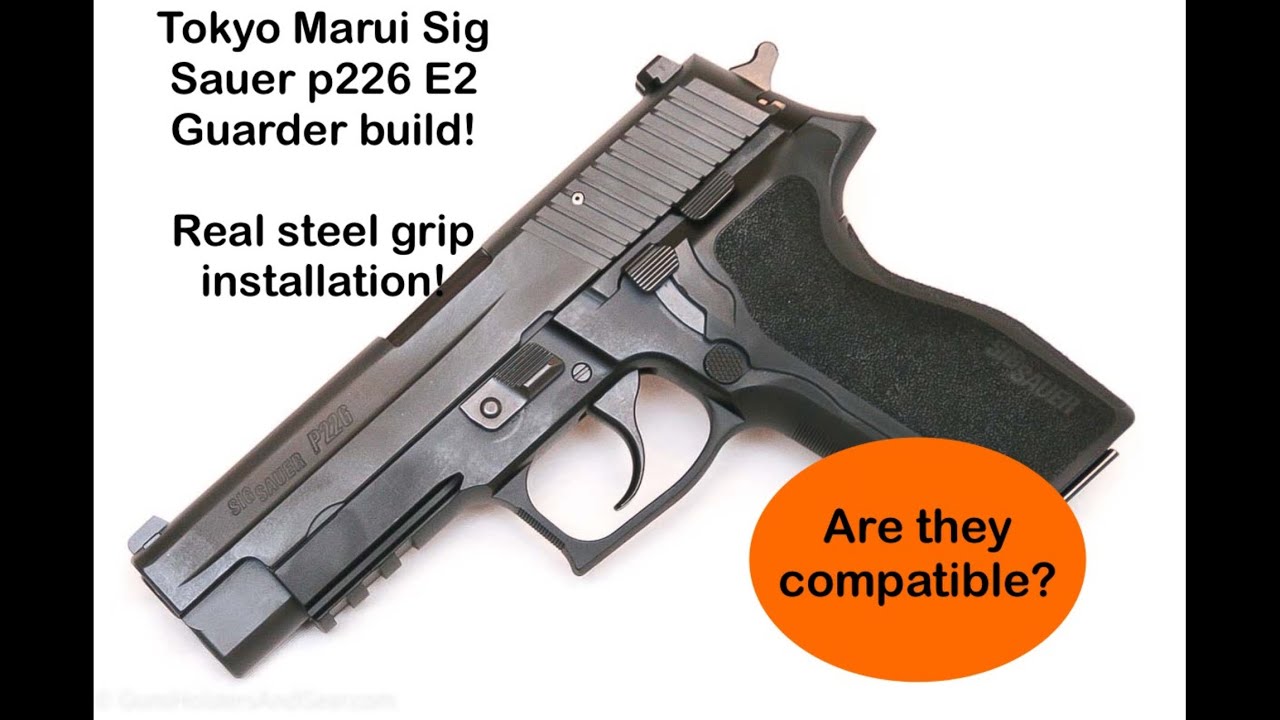 Tokyo Marui sig Sauer p226 houge real steel grips fitting guide! #airsoft #gbb #guarder #sigsauer