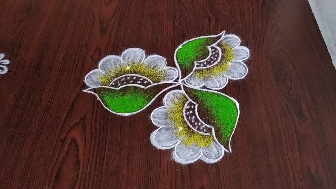 2 Beautiful Daily rangoli only (3×2) dot's...