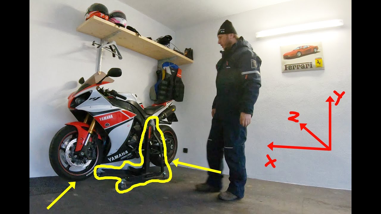 montaż podnośnika centralnego ConStands do Yamaha R1