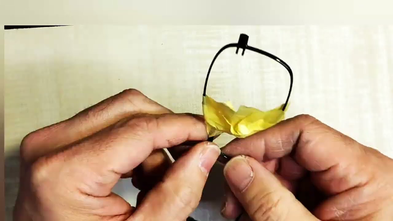 【眼鏡修理】チタンメガネ(鼻パット破損)ロー付け修理その2