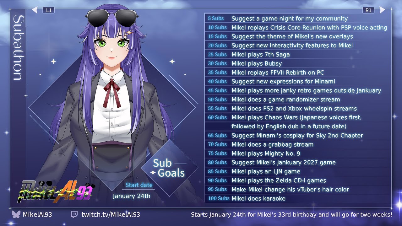 [LIVE] BIRTHDAY STREAM/SUBATHON! Lunar: SSS Complete & Tales of Graces F | Main stream on Twitch!