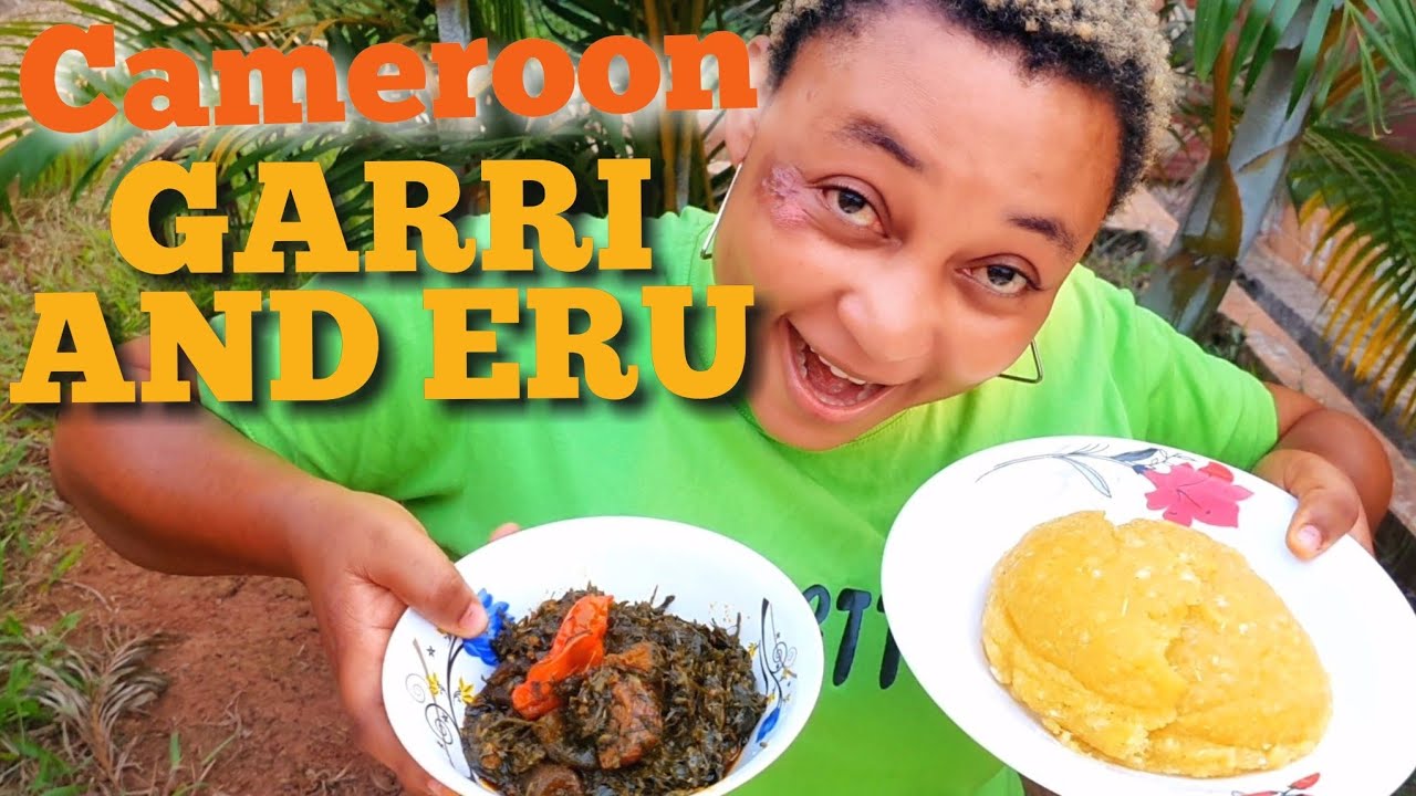 CAMEROONIAN/AFRICAN FOOD MUKBANG||Garri And Eru||Fufu Challenge TikTok