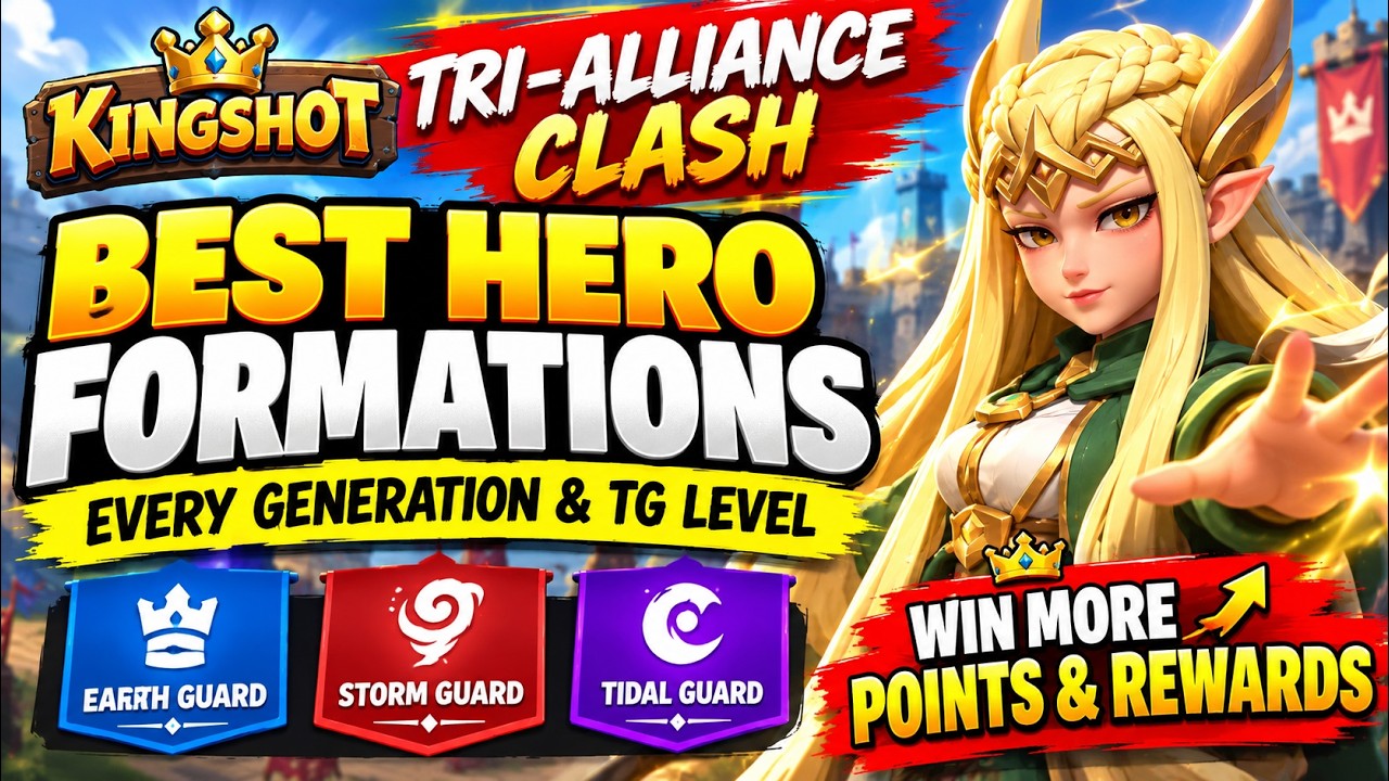 Kingshot Tri-Alliance Clash Best Hero Formations | Best Heroes for Every Generation & TG Level