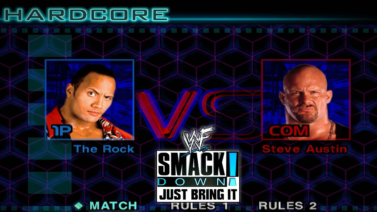 Скала против Ледяной Глыбы Стива Остина | Закулисная драка | WWF SmackDown! Просто действуй