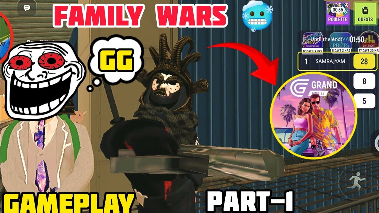 Family Wars ⚔️In Grand Mobile RP life Simulator 🛡️? How To Play Family Wars ? 