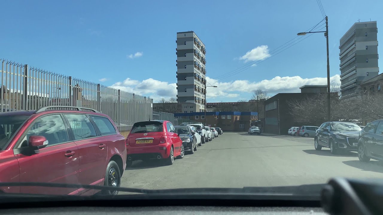 Driving in Glasgow - Woodside, Queen's Cross, and North Kelvinside - April 2021