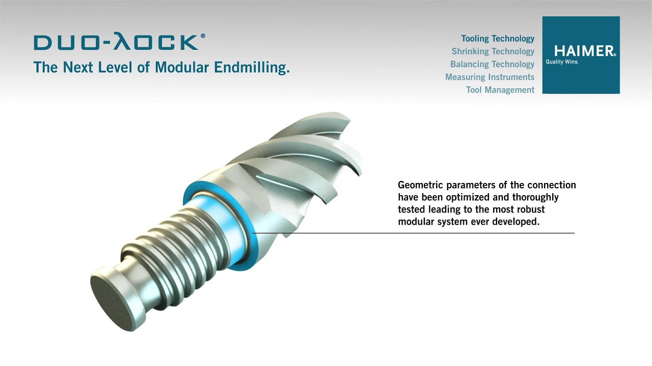 HAIMER Duo-Lock™ - The Next Level of Modular Endmilling