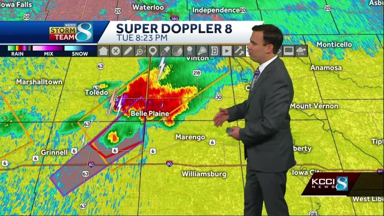 Tornado Warning issued in parts of Central Iowa