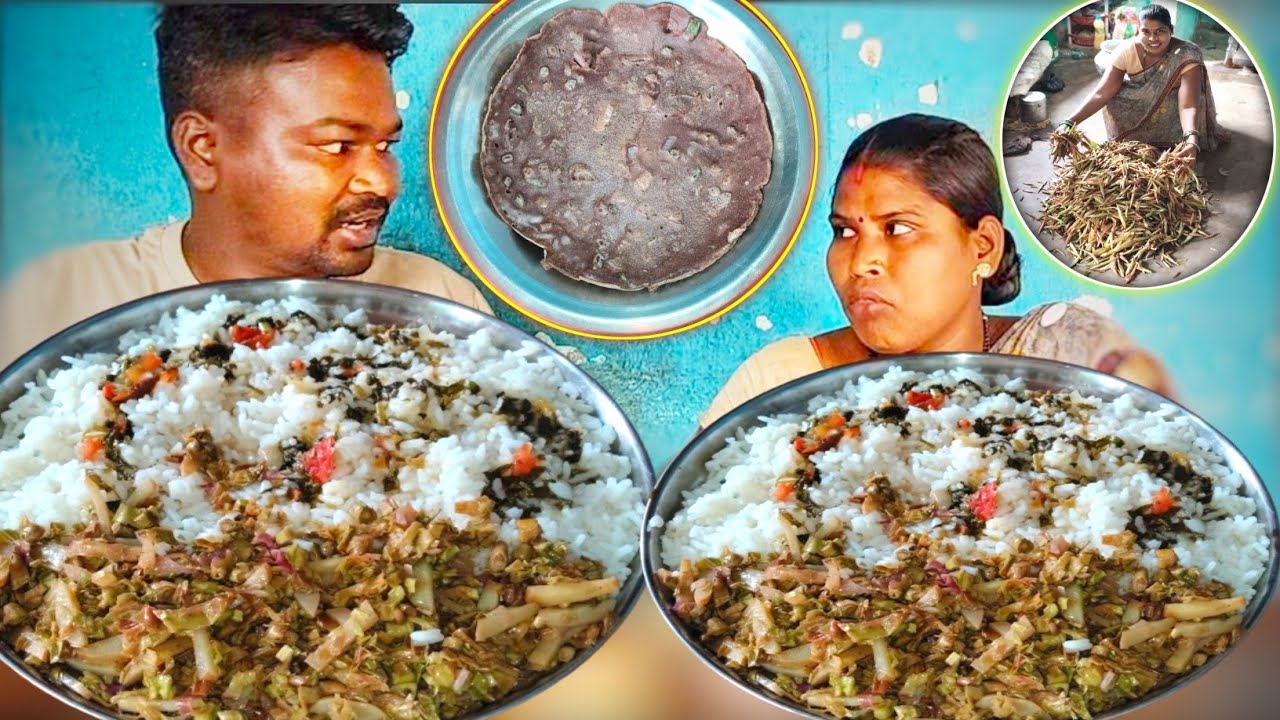 VILLAGE STYLE DESI PUTKAL SAAG WITH MADUWA ROTI | Traditional Cooking & Mukbang Eating Show! 🥣🫓