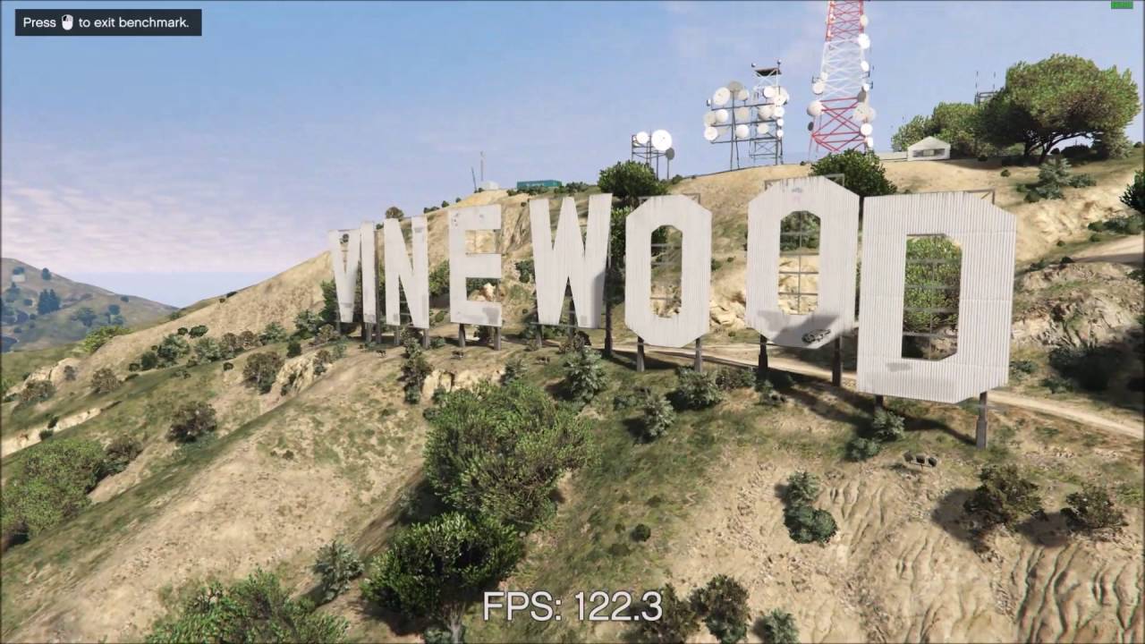 GTA V BENCHMARK EVGA GTX 1070 FTW 144FPS CAP i7-4790k STOCK 144Hz REFRESH RATE