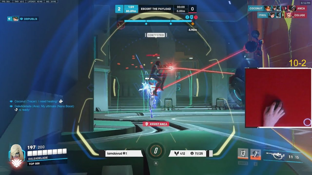 19K HEAL! Gale Adelade Top 500 Ana - Overwatch 2 Season 4 Gameplay