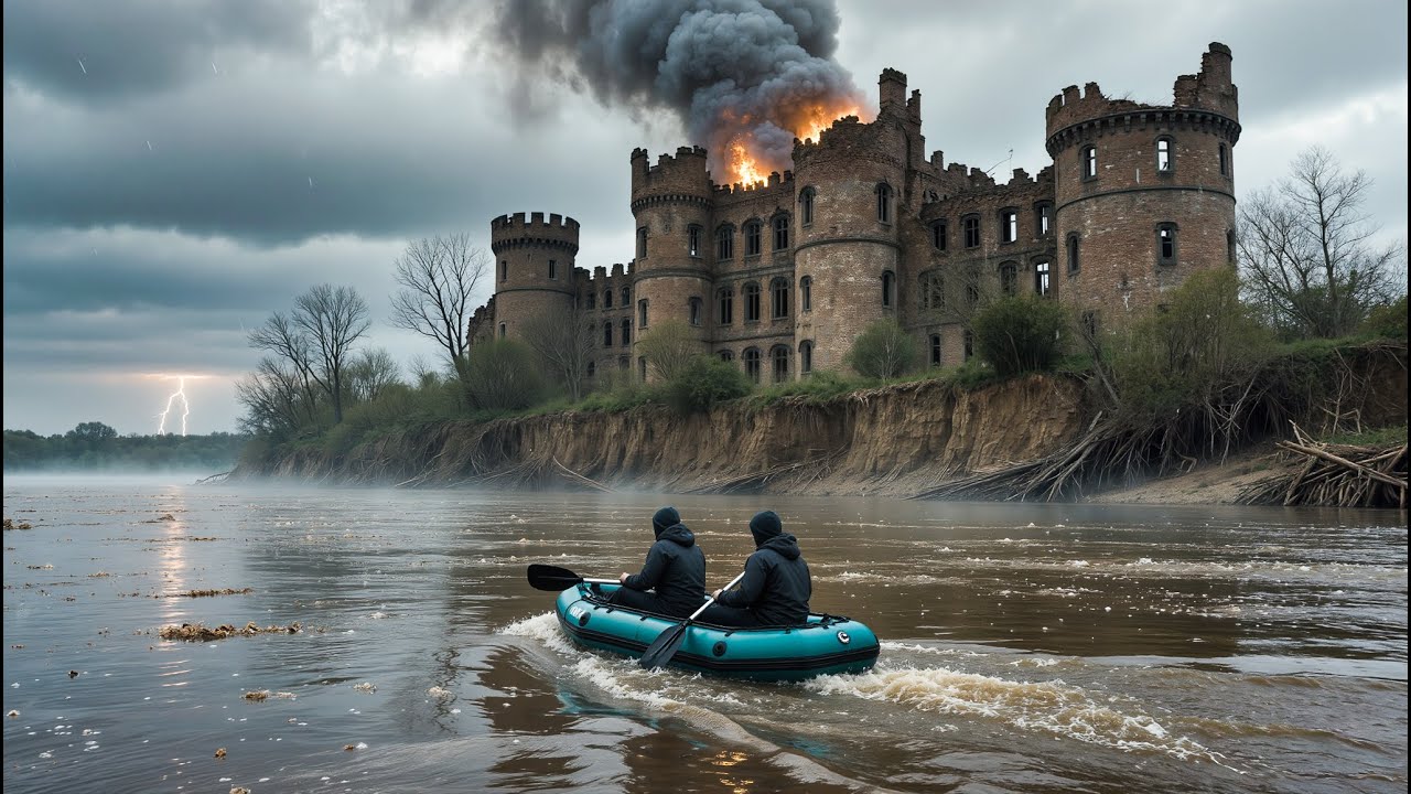 Kayaking To Abandoned Castle That Was on Fire