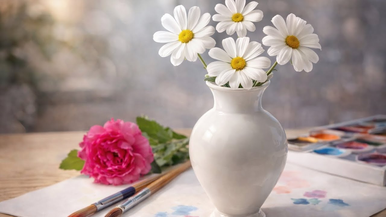 Easy And Simple Flower Pot Drawing | Flowers case drawing| How to draw flower pot step by step