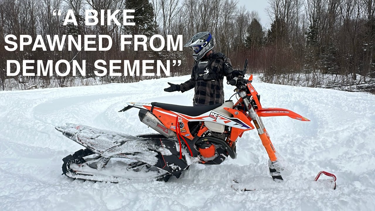 KTM EXCF-500 YETI SNOWMX 129 first back woods rip #KTM #YETISNOWMX #snowbike #dirtbike #demonsemen 