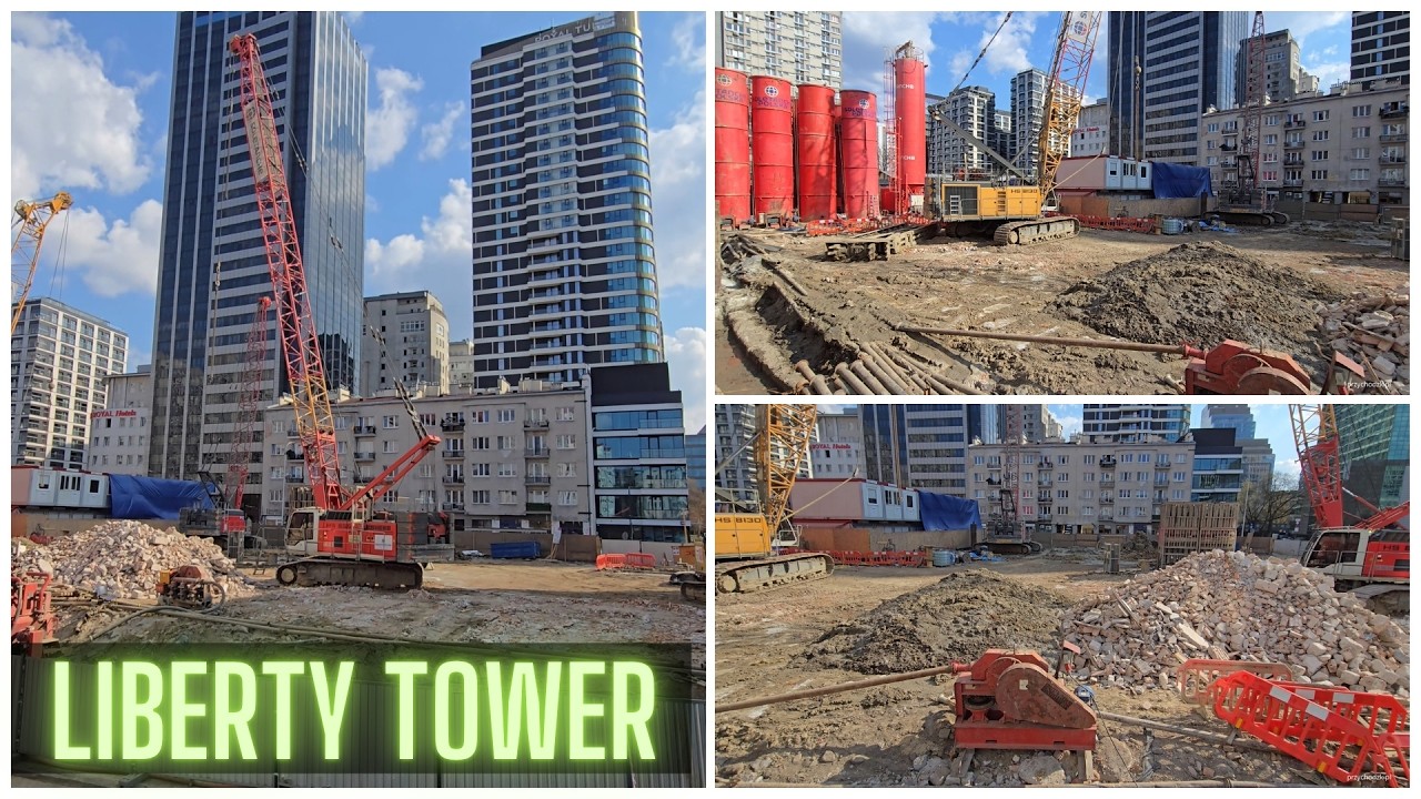 Warszawa Budowa Budowa wieżowca Liberty Tower / Liberty Residence skyscraper update 29.03.2026