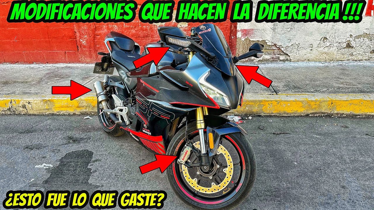 ACCESORIOS Y MODIFICACIONES A MI CF MOTO 450SR 2023😱 UN GRAN CAMBIO CON POCO DINERO💵 ASÍ LUCE 🔥