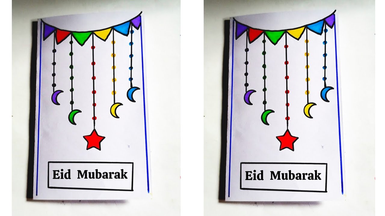 Eid mubarak  card/Eid Mubarak Greeting Card/Easy & Beautiful Eid Card | How to Make Ramadan Card