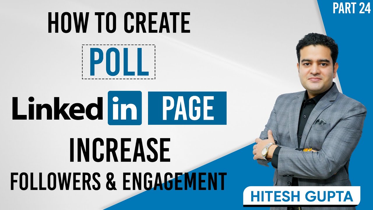 How to create Poll on LinkedIn | Increase Followers on Linkedin Company Page | #linkedincourse
