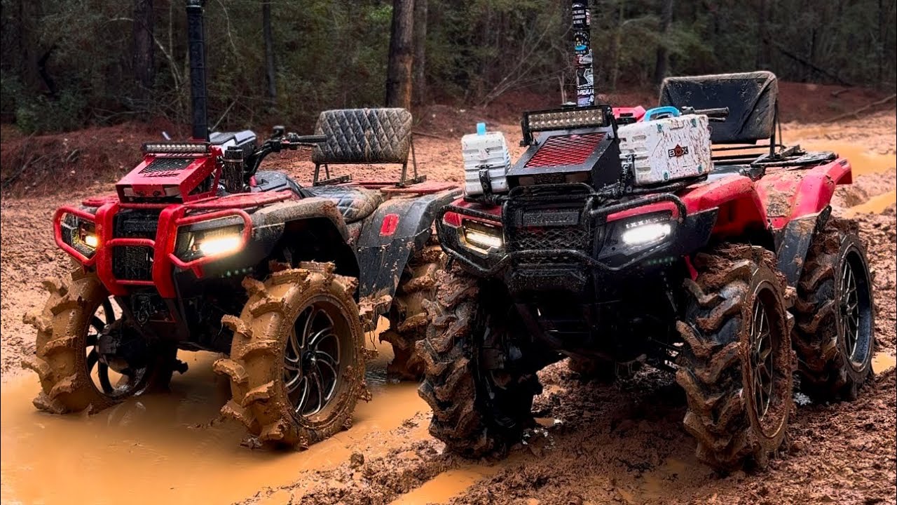 2 Honda Rubicon&rsquo;s on 20&rsquo;s and 33&rsquo;s take on Red Creek Off-road Park!