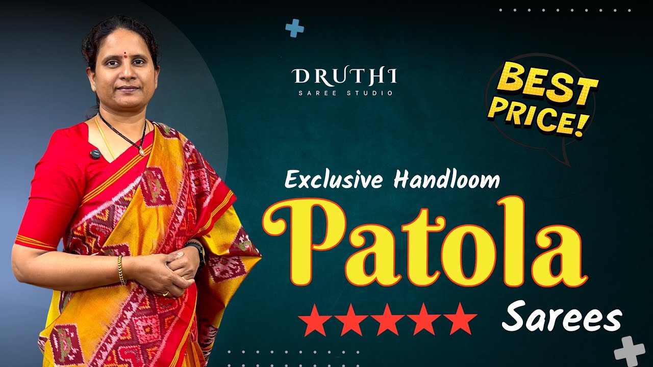 Pure Handloom Patan Patola Sarees | Authentic Double Ikkat Weaves @ Druthi Sarees Nagole Hyderabad