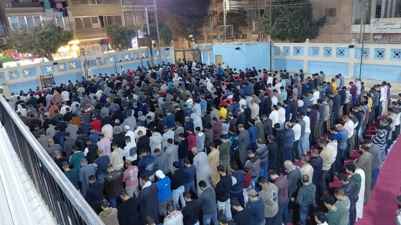 الشيخ مشرف الريدي صلاة القيام بالشبان المسلمين في المنيا